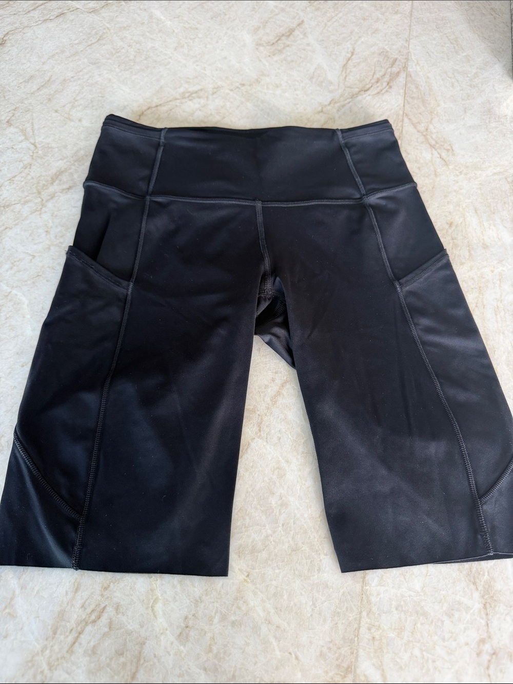 lululemon athletica Black High-Rise Bike Shorts with Side Pockets